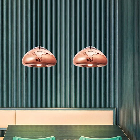 7’/12’ Doublewalled Pendant Lighting Postmodern Glass Suspension Lamp - Silver/Gold/Bronze