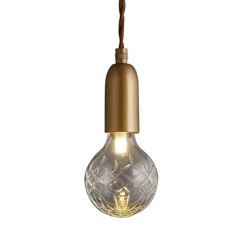 Minimalistic Gold Glass Droplet Pendant Ceiling Light