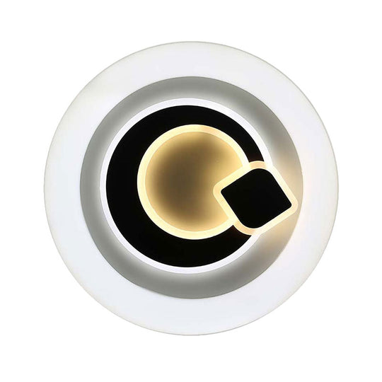 Modern White Led Ceiling Light – Stylish Acrylic Lamp For Kitchen Hallway