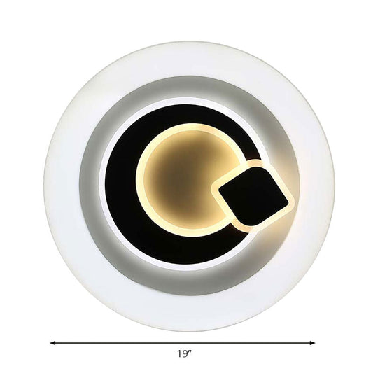 Modern White Led Ceiling Light – Stylish Acrylic Lamp For Kitchen Hallway