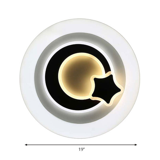 Modern White Led Ceiling Light – Stylish Acrylic Lamp For Kitchen Hallway