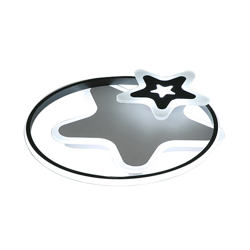 White Star - Shaped Led Ceiling Light For Romantic Bedrooms - Adult & Kid - Friendly