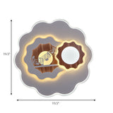 Romantic Acrylic Blossom Ceiling Mount Flush Light In White For Adult Bedroom
