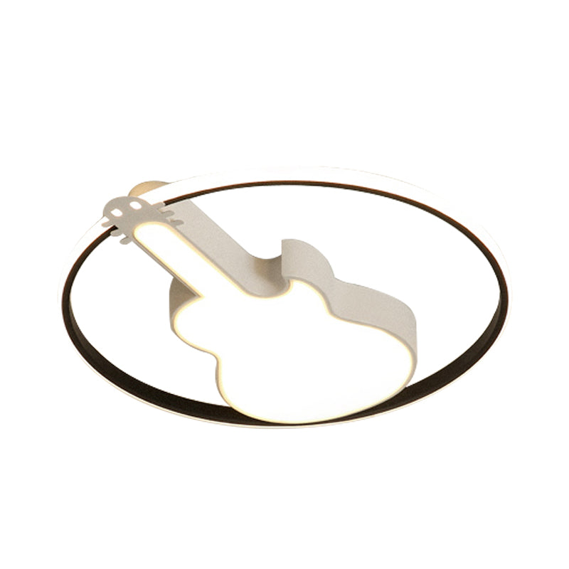Candy - Colored Guitar Acrylic Flush Mount Led Ceiling Light For Game Rooms