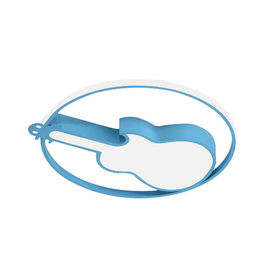 Candy - Colored Guitar Acrylic Flush Mount Led Ceiling Light For Game Rooms