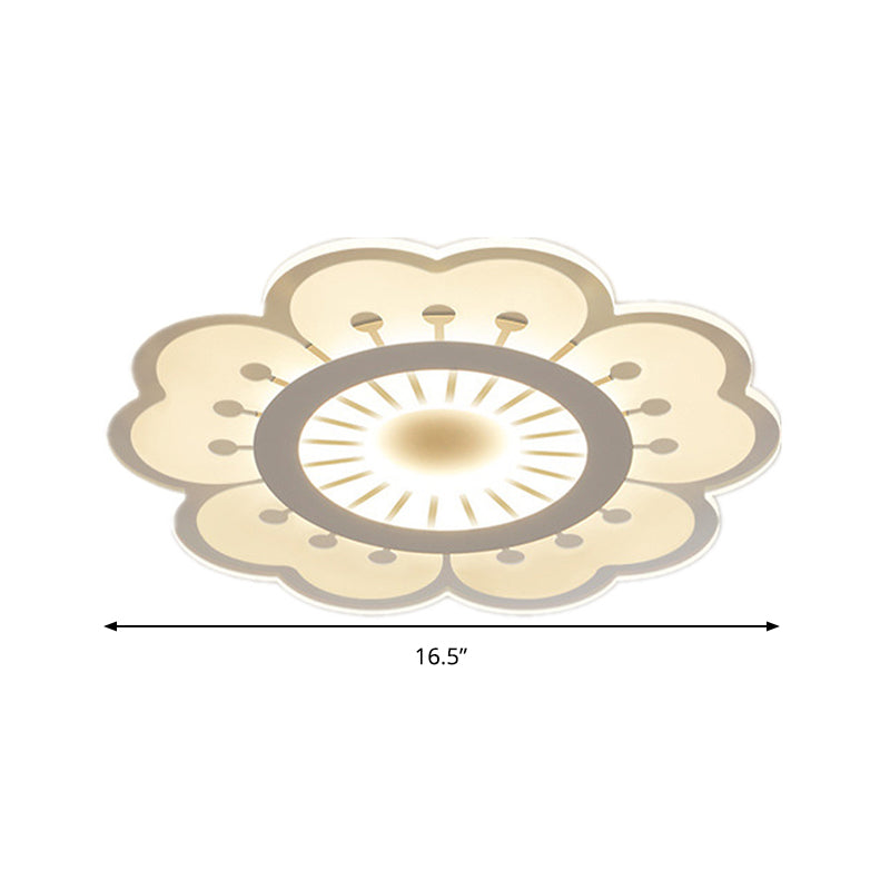 Modern Acrylic Petal Led Ceiling Light: Elegant Flush Mount For Girls’ Bedroom