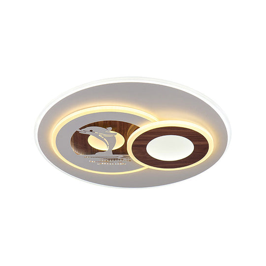 Sleek Acrylic Led Flush Mount Ceiling Light For Corridors Contemporary White Design