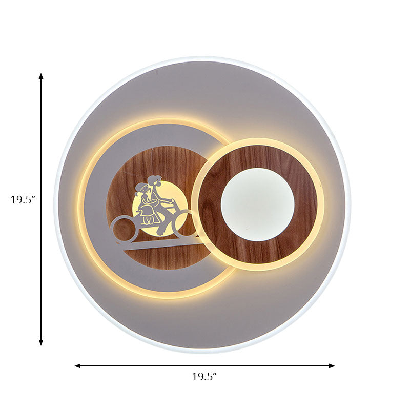 Sleek Acrylic Led Flush Mount Ceiling Light For Corridors Contemporary White Design
