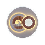 Sleek Acrylic Led Flush Mount Ceiling Light For Corridors Contemporary White Design
