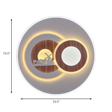 Sleek Acrylic Led Flush Mount Ceiling Light For Corridors Contemporary White Design
