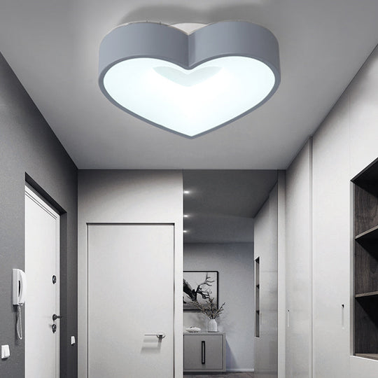 Modern Gray Acrylic Led Flush Light For Foyer Bathroom Energy-Saving Nordic Ceiling Mount Grey /