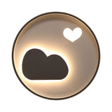 Contemporary Heart Ceiling Lamp Led Acrylic Flush Mount Light For Hotel Hallway