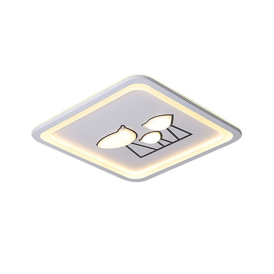 Nordic Acrylic Led Flush Mount Ceiling Light For Living Room