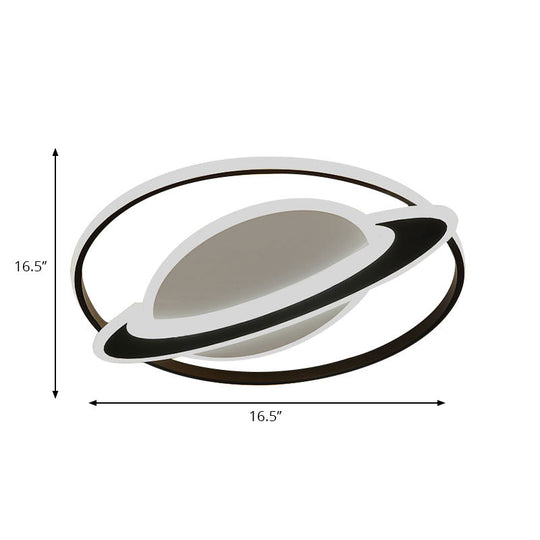 Contemporary Planet Ceiling Light: Stylish Acrylic Flush Mount For Bedrooms