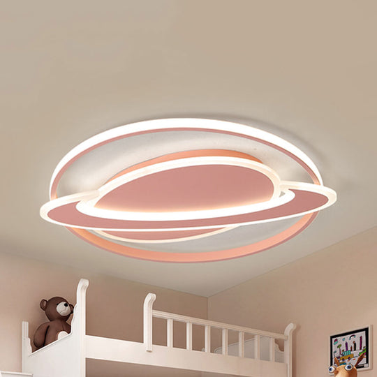 Contemporary Planet Ceiling Light: Stylish Acrylic Flush Mount For Bedrooms