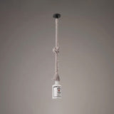Frosted White Glass Island Lamp With Multiple Bulbs - Loft Style Black Wine Bottle Suspension For