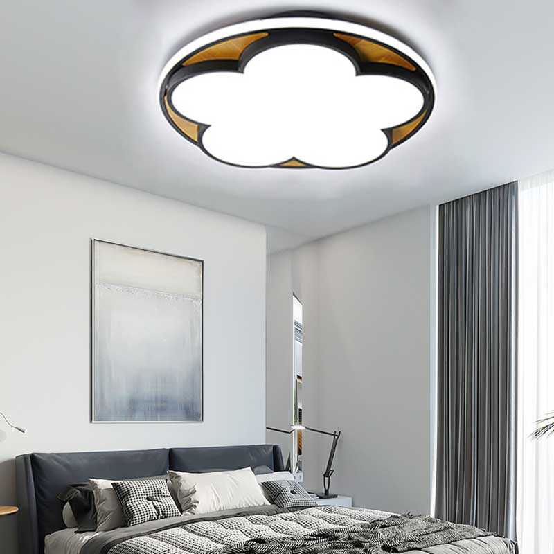Contemporary Led Ceiling Mount Light For Kids Bedroom Flat Blossom Design