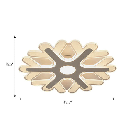 Modern Led Snowflake Ceiling Light For Kids Bedrooms
