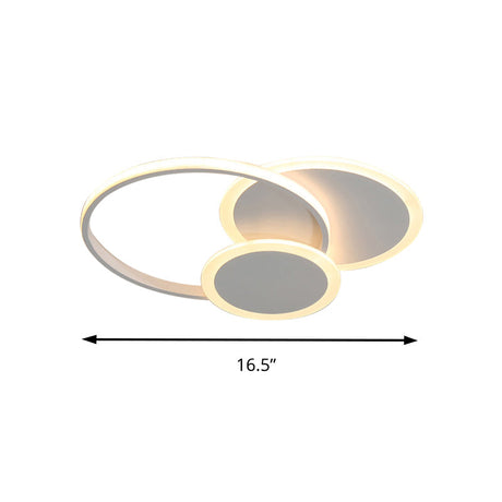 Modern Acrylic Stacked Ring Led Ceiling Lamp For Dining Room And Kitchen Flush Lighting