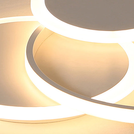 Modern Acrylic Stacked Ring Led Ceiling Lamp For Dining Room And Kitchen Flush Lighting