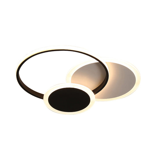 Modern Acrylic Stacked Ring Led Ceiling Lamp For Dining Room And Kitchen Flush Lighting