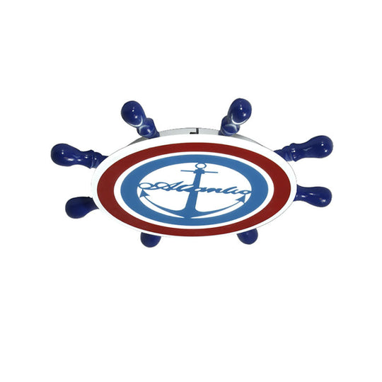 Mediterranean Blue Anchor Flush Mount Ceiling Light: Acrylic Fixture For Kindergarten