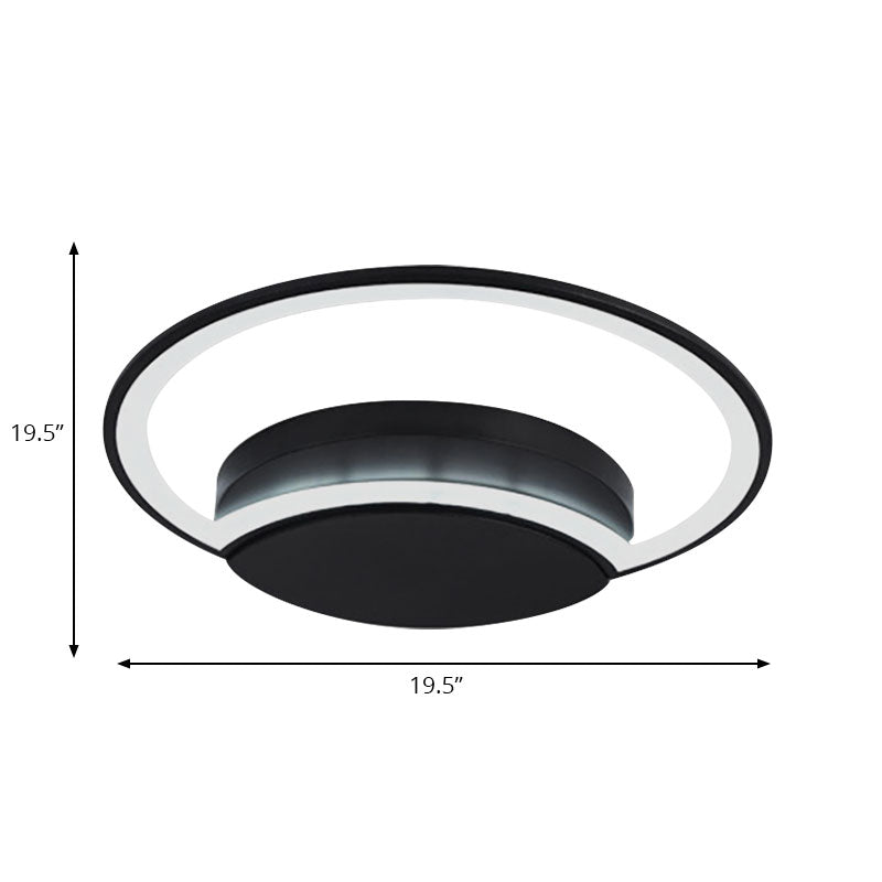 Contemporary Round Acrylic Flush Mount Ceiling Light For Living Room Décor