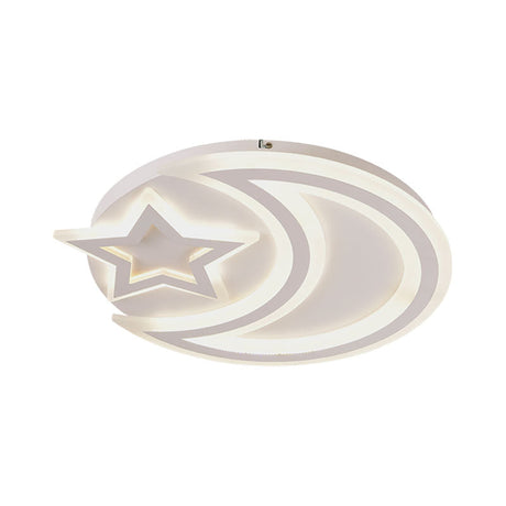 Stylish Star Acrylic Led Flush Ceiling Light For Bedroom
