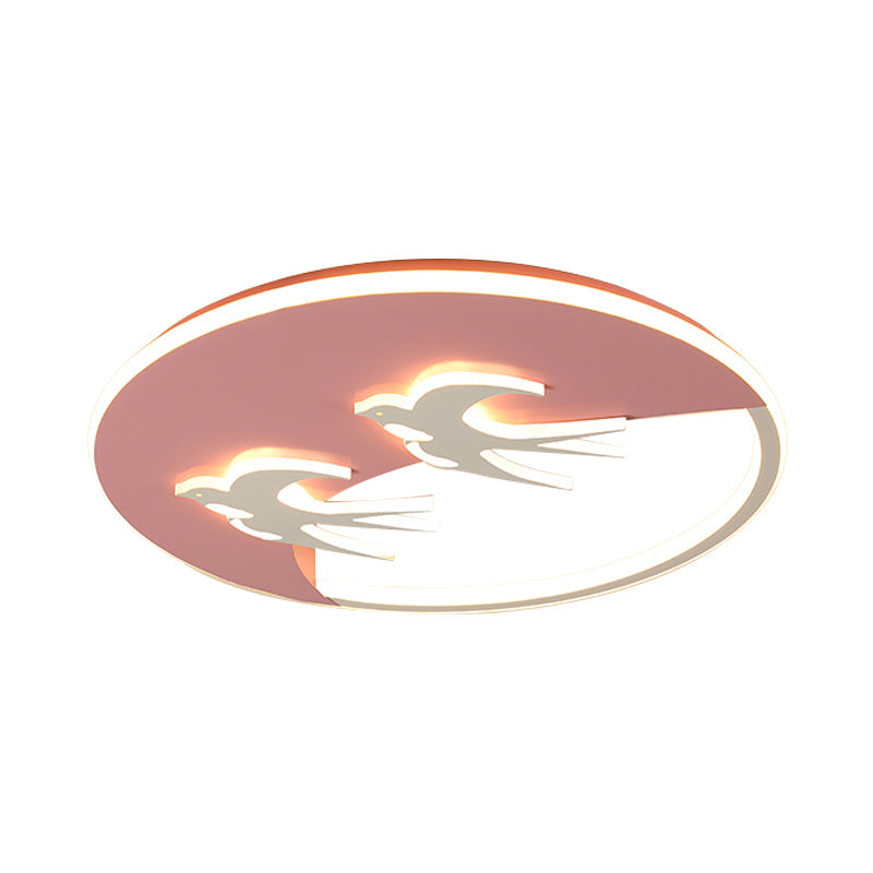Energy - Saving Led Bird Flush Mount Light For Kids’ Bedrooms - Animal Inspired Ceiling Lamp
