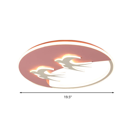 Energy - Saving Led Bird Flush Mount Light For Kids’ Bedrooms - Animal Inspired Ceiling Lamp