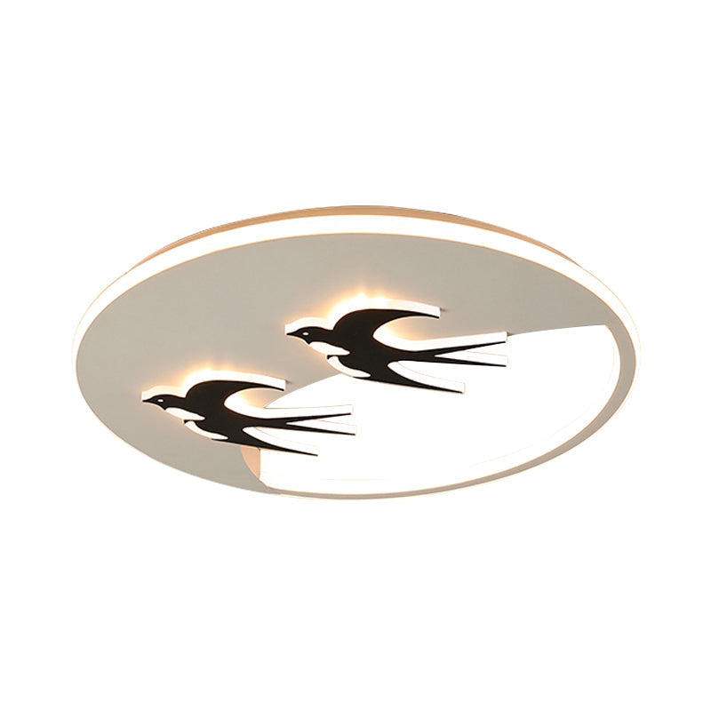 Energy - Saving Led Bird Flush Mount Light For Kids’ Bedrooms - Animal Inspired Ceiling Lamp