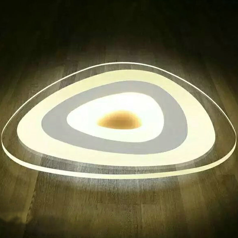 Modern Simplicity Acrylic Led Ceiling Lamp - Warm/White Light 16.5’/24.5’/31’ Width White /