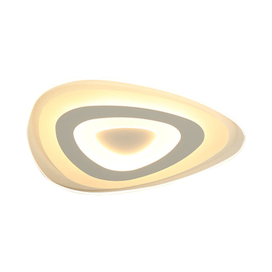 Modern Simplicity Acrylic Led Ceiling Lamp - Warm/White Light 16.5’/24.5’/31’ Width