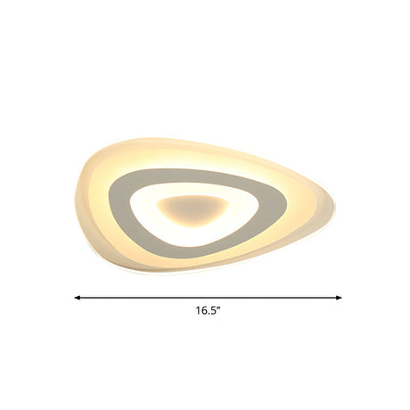 Modern Simplicity Acrylic Led Ceiling Lamp - Warm/White Light 16.5’/24.5’/31’ Width
