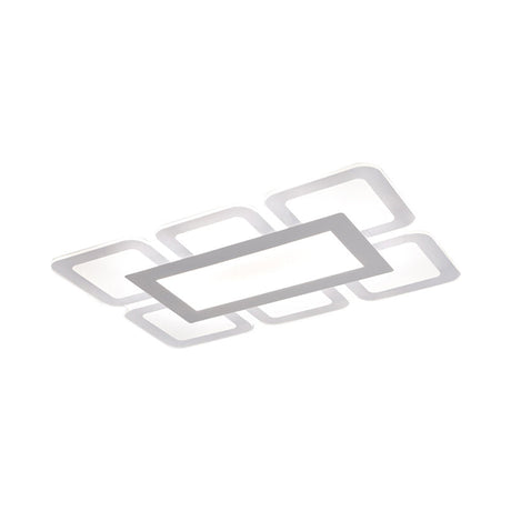 Modern Acrylic Led Flushmount Light In White - Available Various Sizes