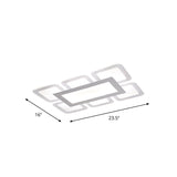 Modern Acrylic Led Flushmount Light In White - Available Various Sizes