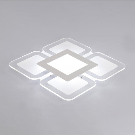 Modern Acrylic Led Flushmount Light In White - Available Various Sizes