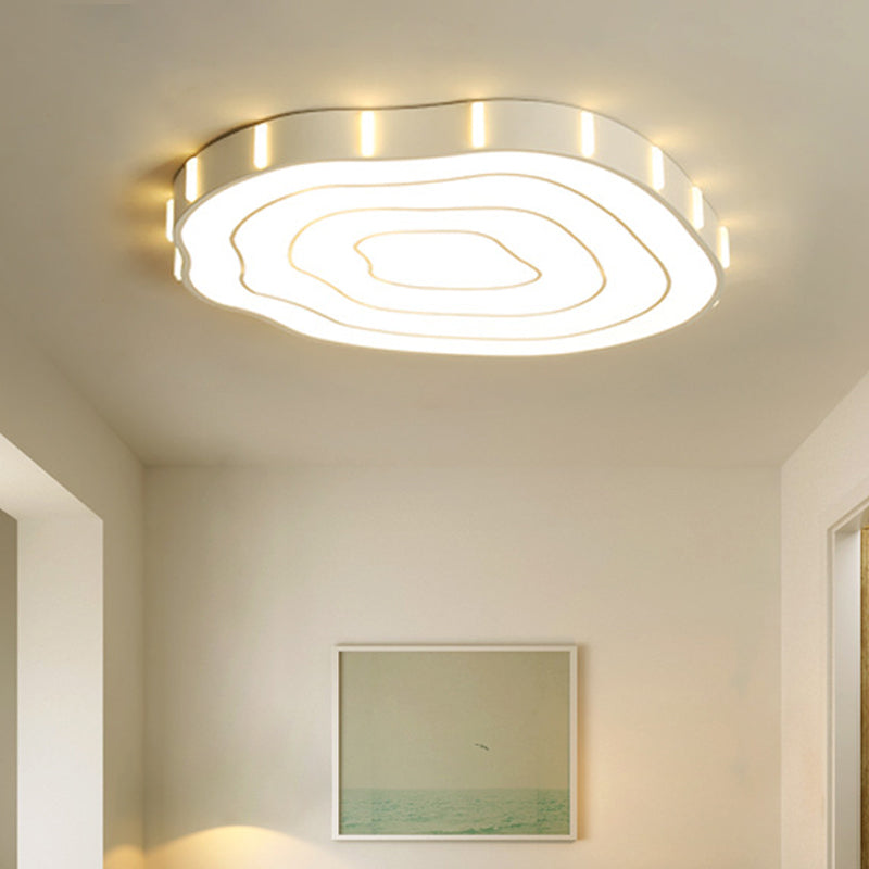 Led Hollow Tree Stump Ceiling Mount Light - Acrylic Modern Stylish Lamp (White) White / 16.5 Warm