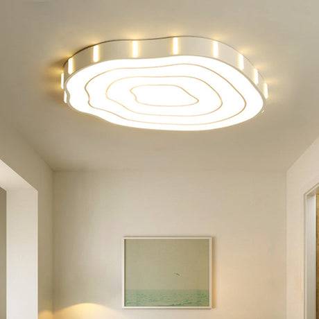 Led Hollow Tree Stump Ceiling Mount Light - Acrylic Modern Stylish Lamp (White) White / 16.5 Warm