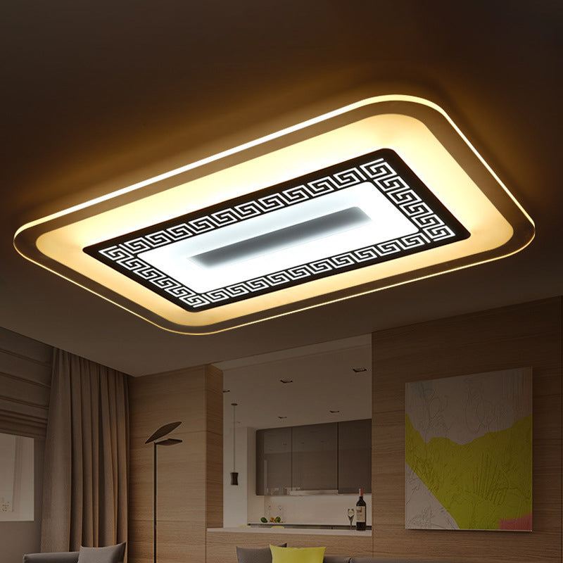 Modern Ultra-Thin Led Flush Mount Ceiling Light With Acrylic Shade – Ideal For Small Or Large
