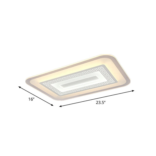 Modern Ultra-Thin Led Flush Mount Ceiling Light With Acrylic Shade – Ideal For Small Or Large