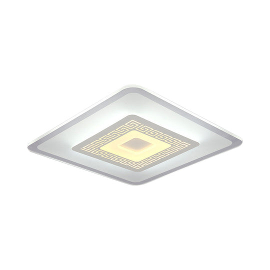 Modern Ultra-Thin Led Flush Mount Ceiling Light With Acrylic Shade – Ideal For Small Or Large