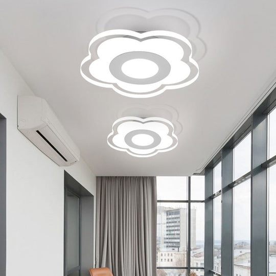 Sleek Led Ceiling Light With Acrylic Shade For Narrow Spaces