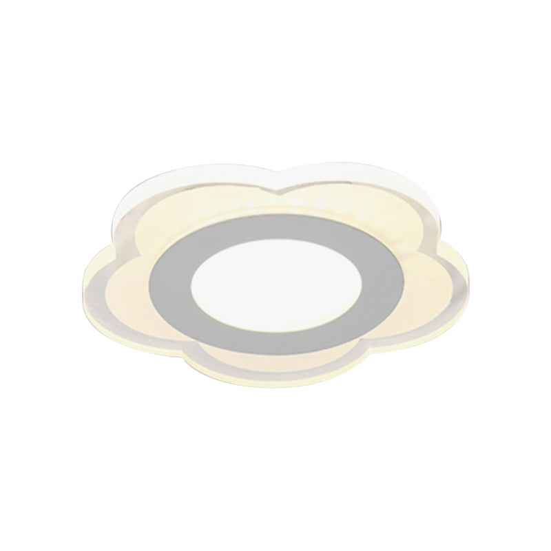 Sleek Led Ceiling Light With Acrylic Shade For Narrow Spaces