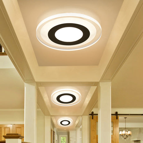Sleek Led Ceiling Light With Acrylic Shade For Narrow Spaces