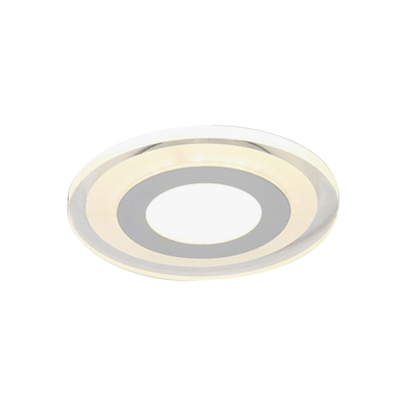 Sleek Led Ceiling Light With Acrylic Shade For Narrow Spaces