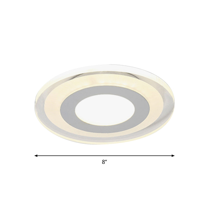 Sleek Led Ceiling Light With Acrylic Shade For Narrow Spaces