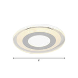 Sleek Led Ceiling Light With Acrylic Shade For Narrow Spaces