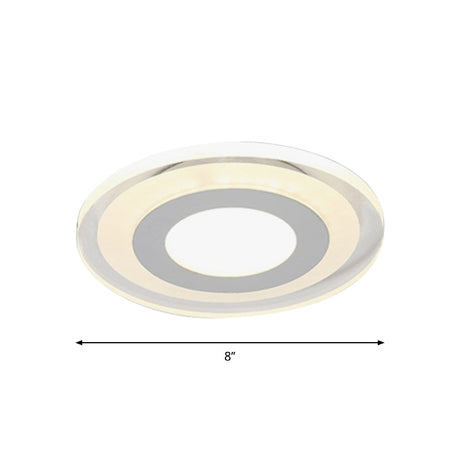 Sleek Led Ceiling Light With Acrylic Shade For Narrow Spaces