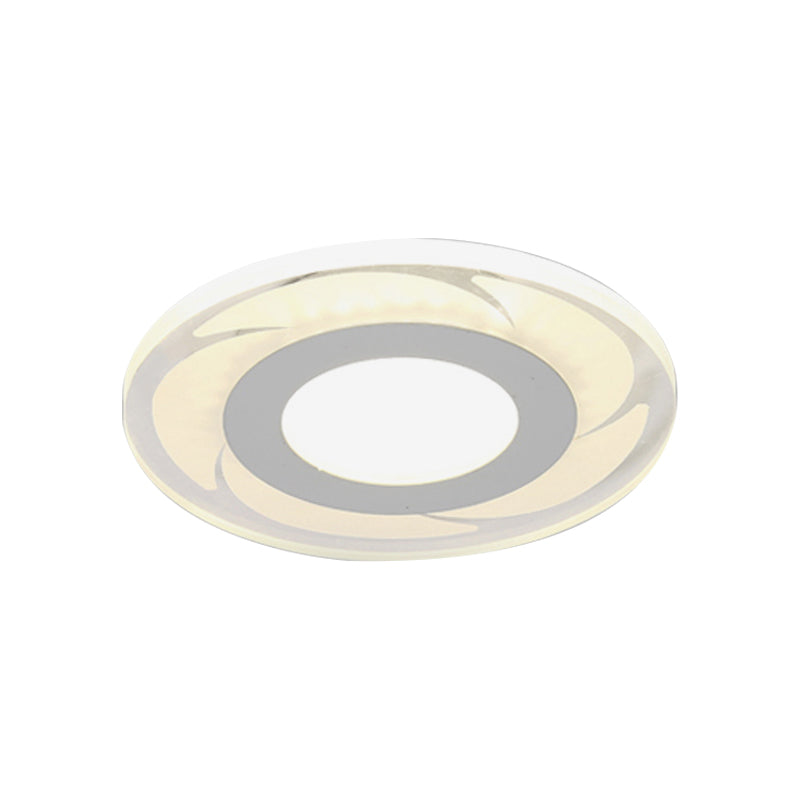 Sleek Led Ceiling Light With Acrylic Shade For Narrow Spaces